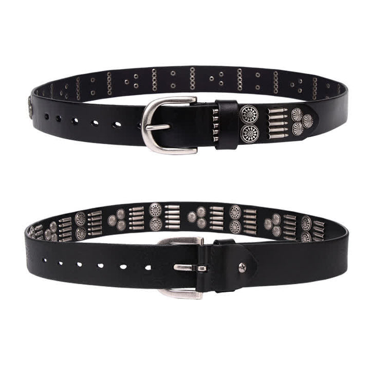 Fashion Punk Rock Metall Bullet Nieten Leder Gürtel