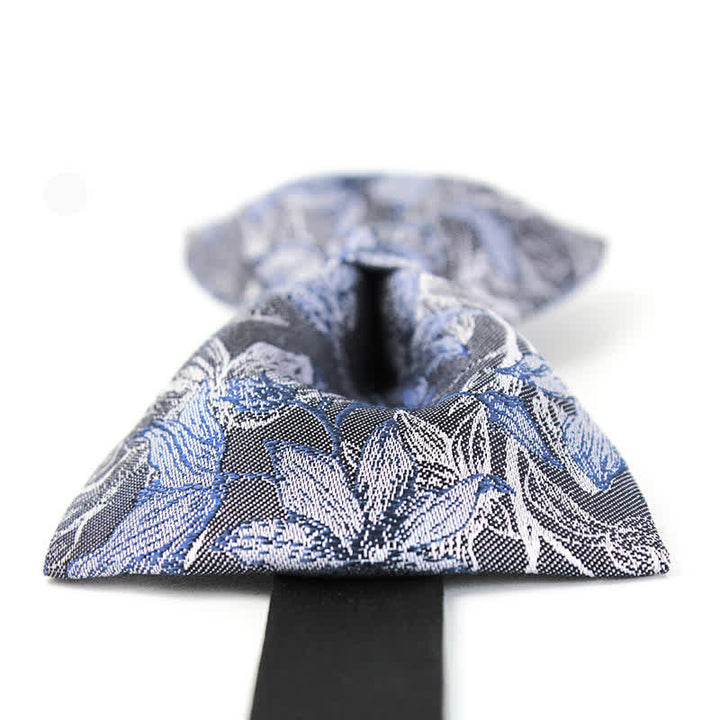 Herren Graue Blaue Blumenblätter Seidenfliege