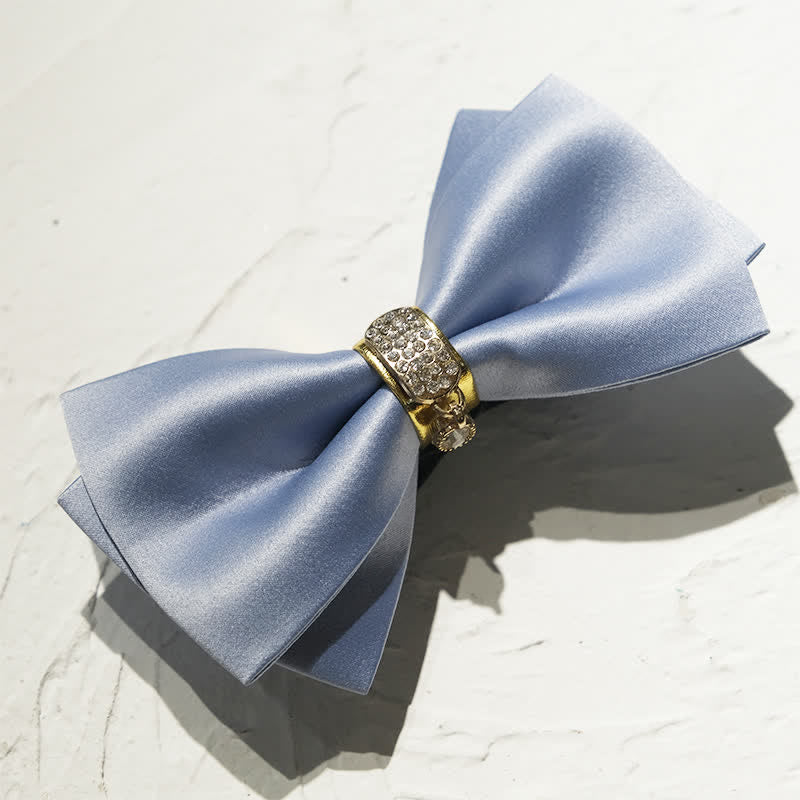 Männer Haze Blue Strass Gold Dekor Fliege