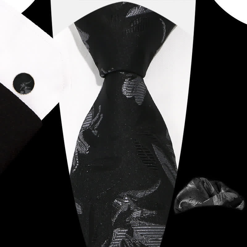 3-teiliges Herren-Set mit eleganten, exquisiten Blumenmustern