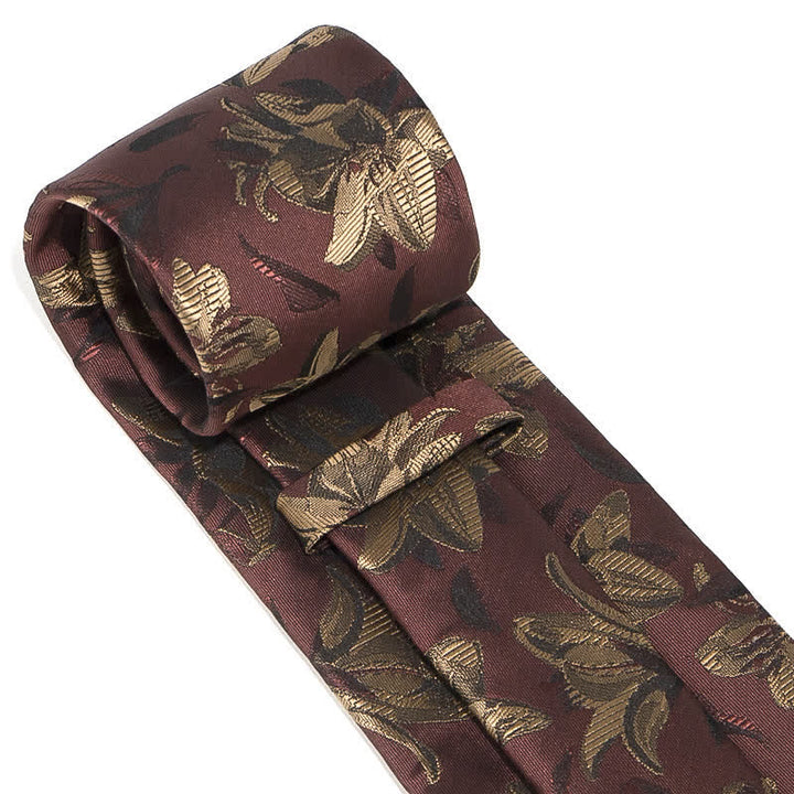 3-teiliges Herren-Set mit eleganten, exquisiten Blumenmustern