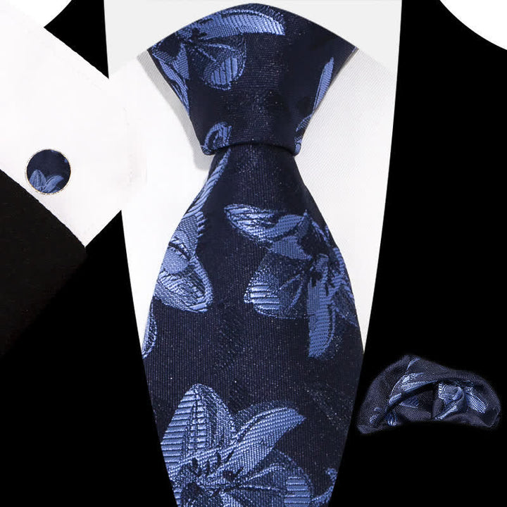 3-teiliges Herren-Set mit eleganten, exquisiten Blumenmustern