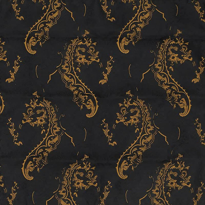 3Pcs Männer Gold Schwarz Exquisite Paisley Stickerei Krawatten-Set