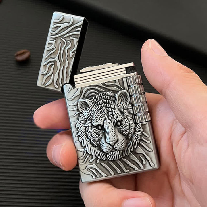 Cooles Tigerkopf-Relief nachfüllbarer Butanfeuerzeug