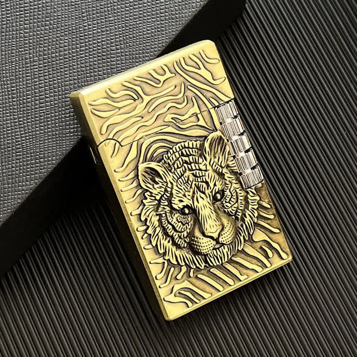 Cooles Tigerkopf-Relief nachfüllbarer Butanfeuerzeug