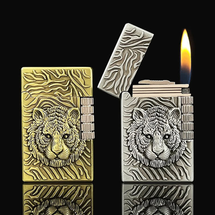 Cooles Tigerkopf-Relief nachfüllbarer Butanfeuerzeug