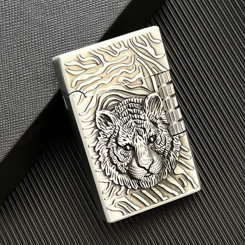 Cooles Tigerkopf-Relief nachfüllbarer Butanfeuerzeug