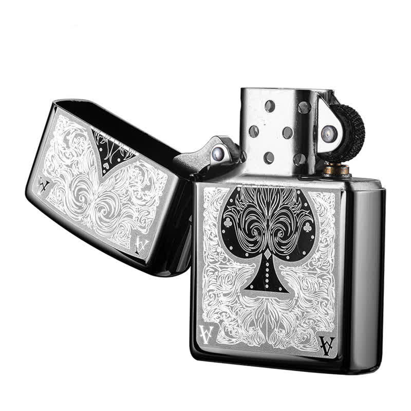 Ace of Spades Black Ice Nachfüllbares Kerosinfeuerzeug