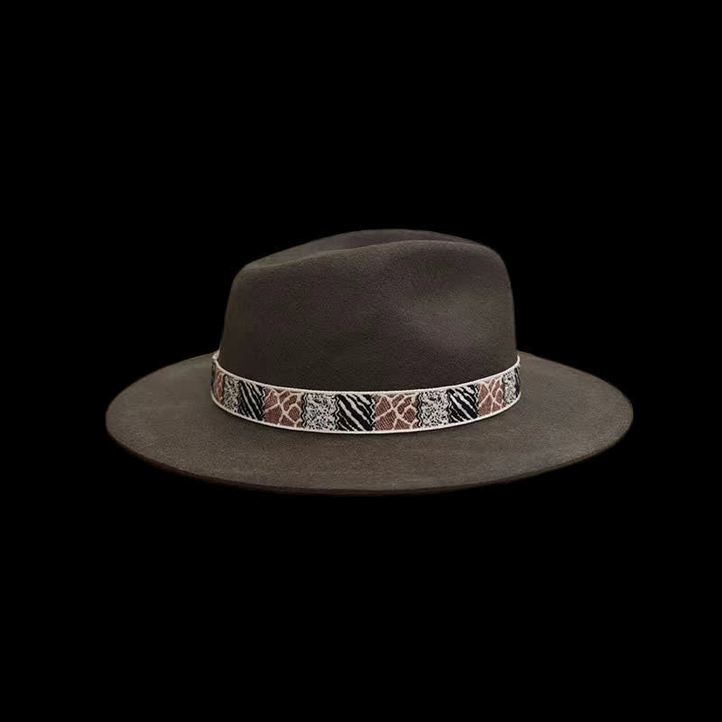 Dunkelgrünes exotisches Designband mit Feder-Cowboyhut - image 2
