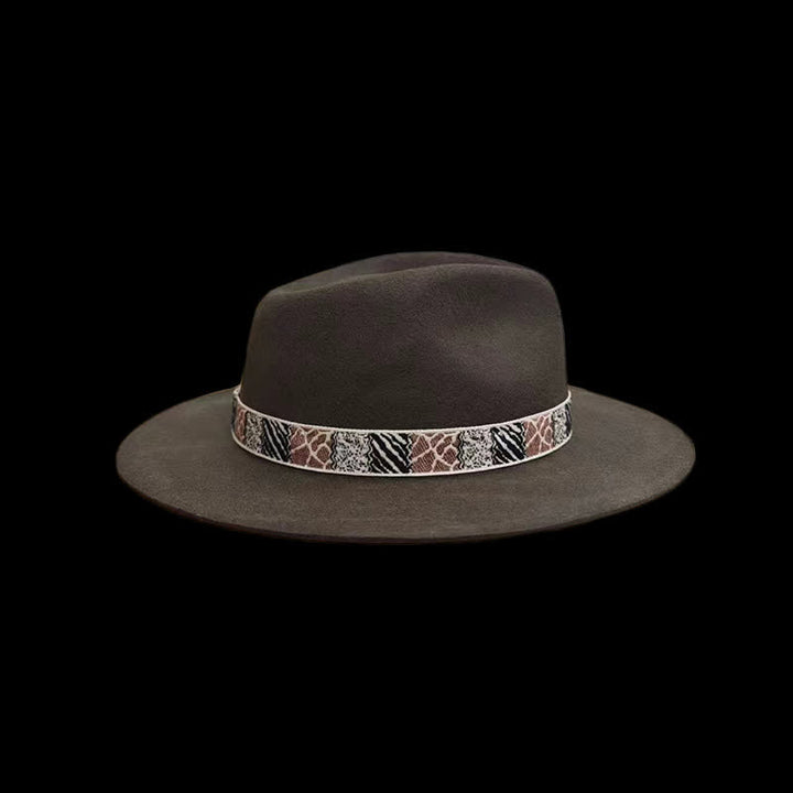 Dunkelgrünes exotisches Designband mit Feder-Cowboyhut - image 2