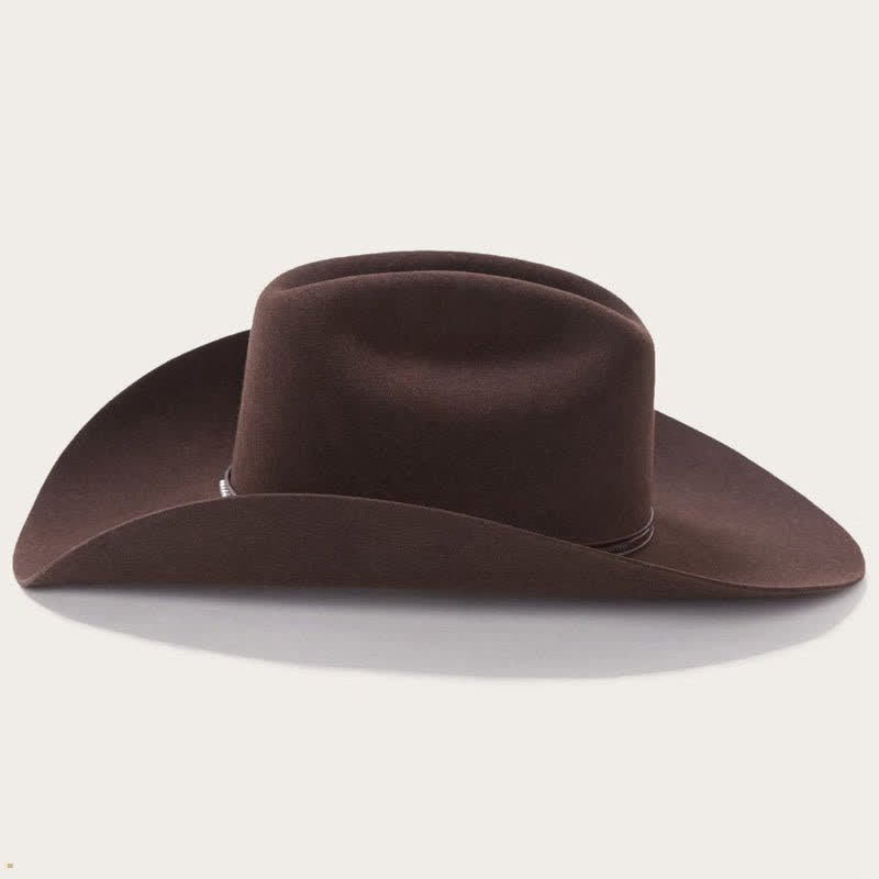 Einfacher solider Kaffee bunter breitrandiger Cowboyhut