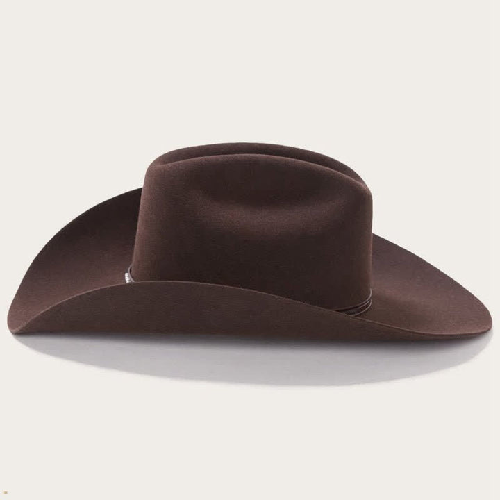 Einfacher solider Kaffee bunter breitrandiger Cowboyhut