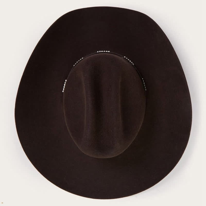 Einfacher solider Kaffee bunter breitrandiger Cowboyhut