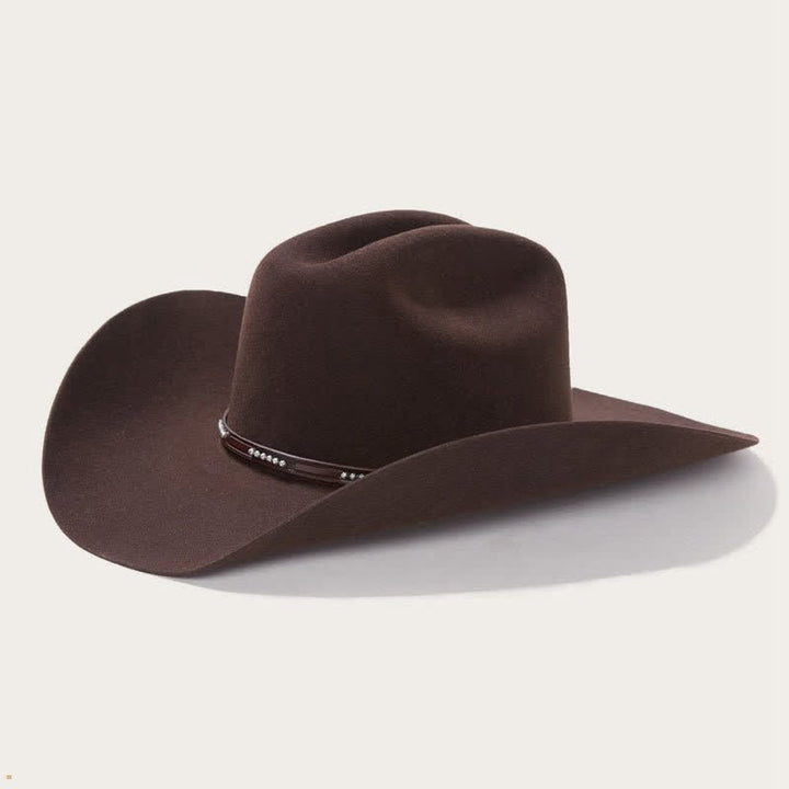 Einfacher solider Kaffee bunter breitrandiger Cowboyhut