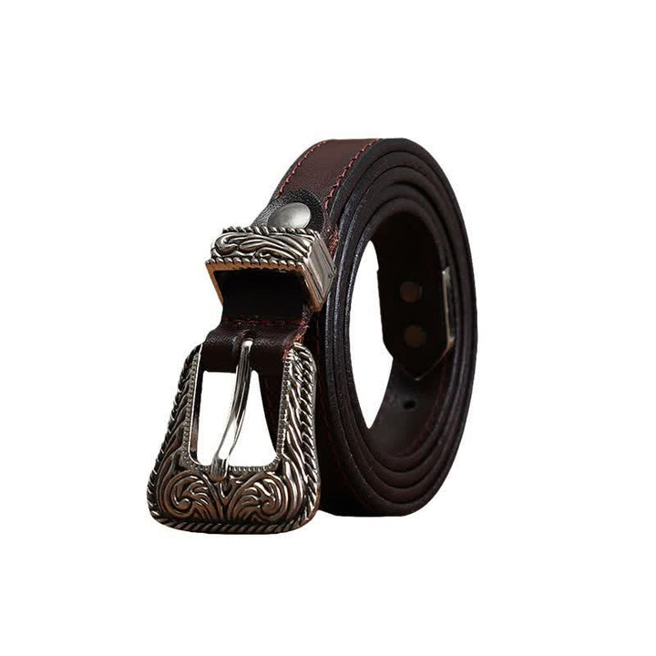 Klassischer westlicher vielseitiger Design schlanker Rindsledergürtel