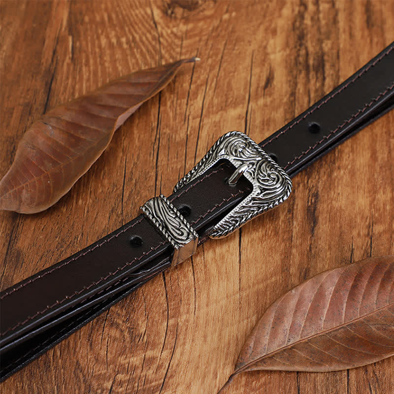 Klassischer westlicher vielseitiger Design schlanker Rindsledergürtel