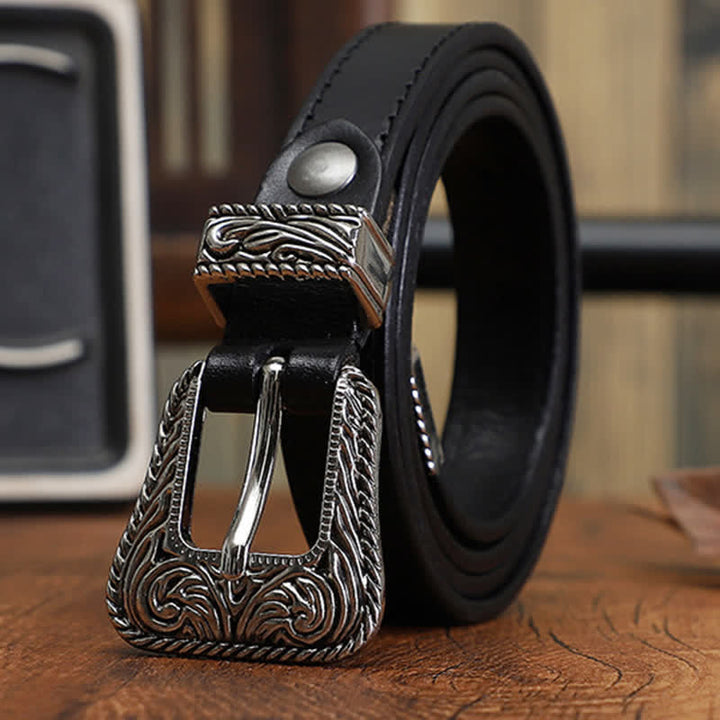 Klassischer westlicher vielseitiger Design schlanker Rindsledergürtel