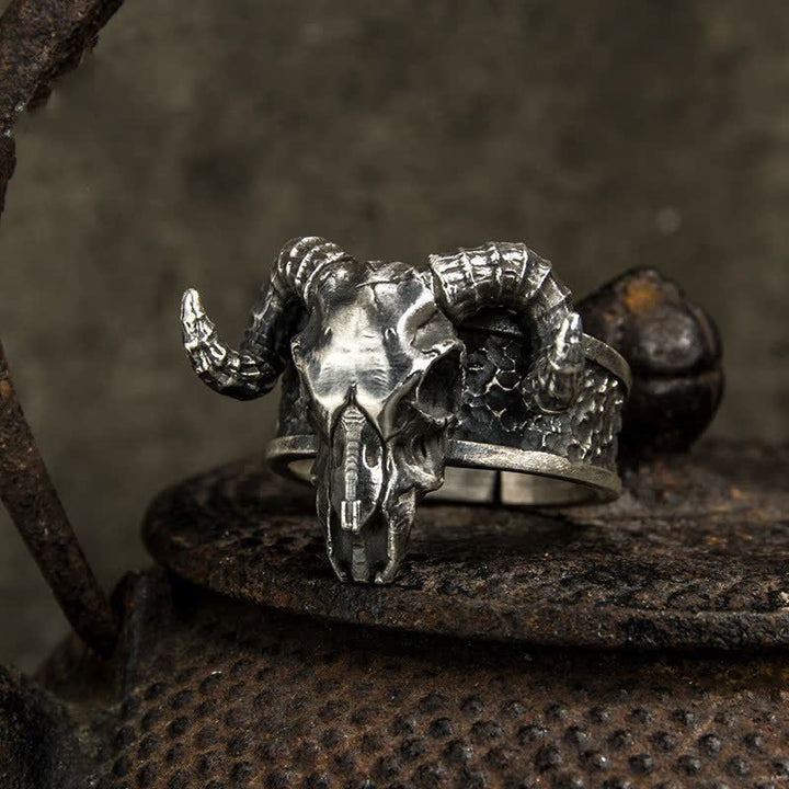 Herren Teufel Hölle Geist Ziege Öffnungs Verstellbarer Ring - Stil #1 - image 0