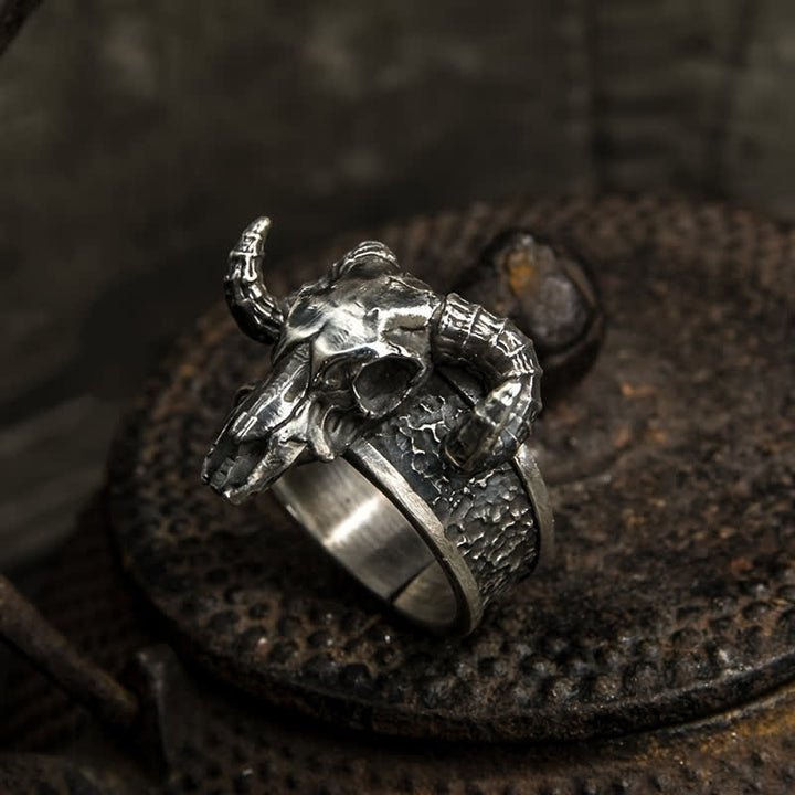Herren Teufel Hölle Geist Ziege Öffnungs Verstellbarer Ring