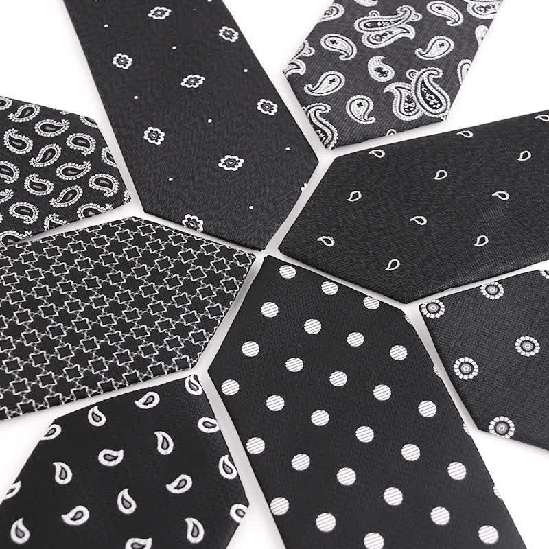 Herren Schwarz-Weiß Serie Abendkleid Accessoires Krawatte