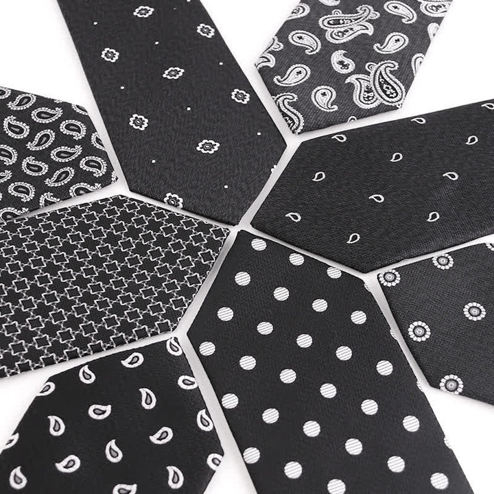Herren Schwarz-Weiß Serie Abendkleid Accessoires Krawatte