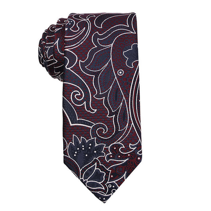 Herrengarnitur Dunkelrote Paisley-Serie Abendschmuck Accessoires Krawatte