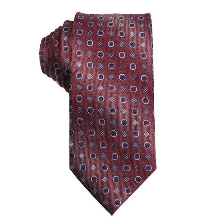 Herrengarnitur Dunkelrote Paisley-Serie Abendschmuck Accessoires Krawatte