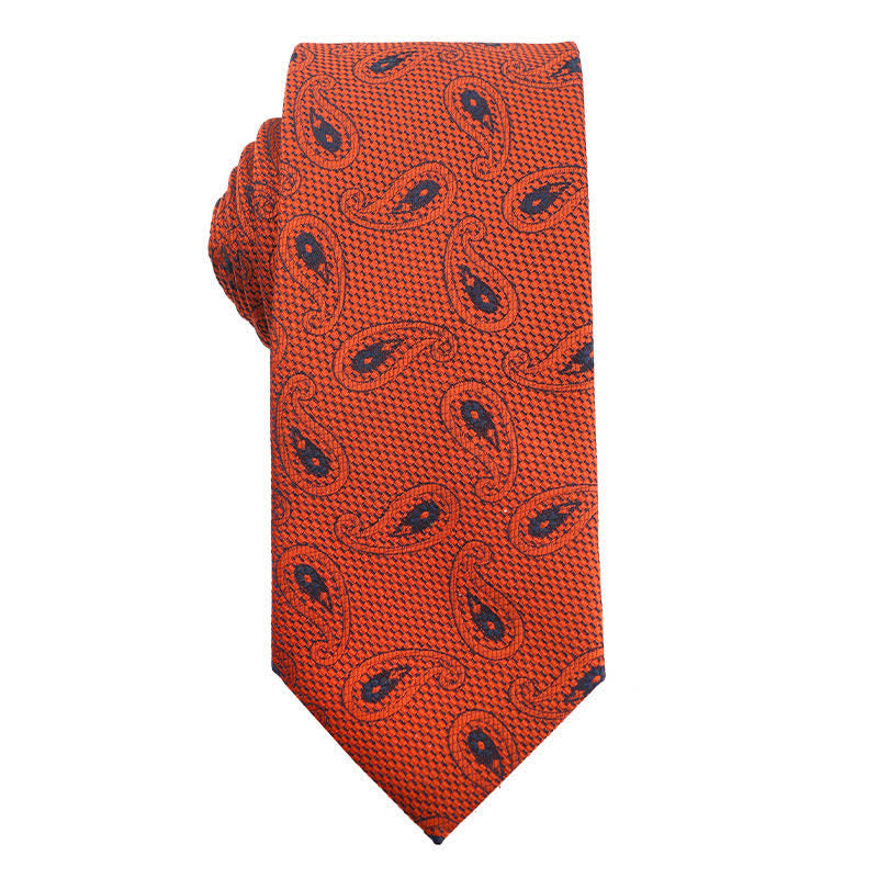 Herren Sommer Orange Serie Abendkleid Zubehör Krawatte