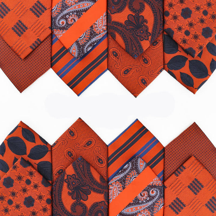 Herren Sommer Orange Serie Abendkleid Zubehör Krawatte