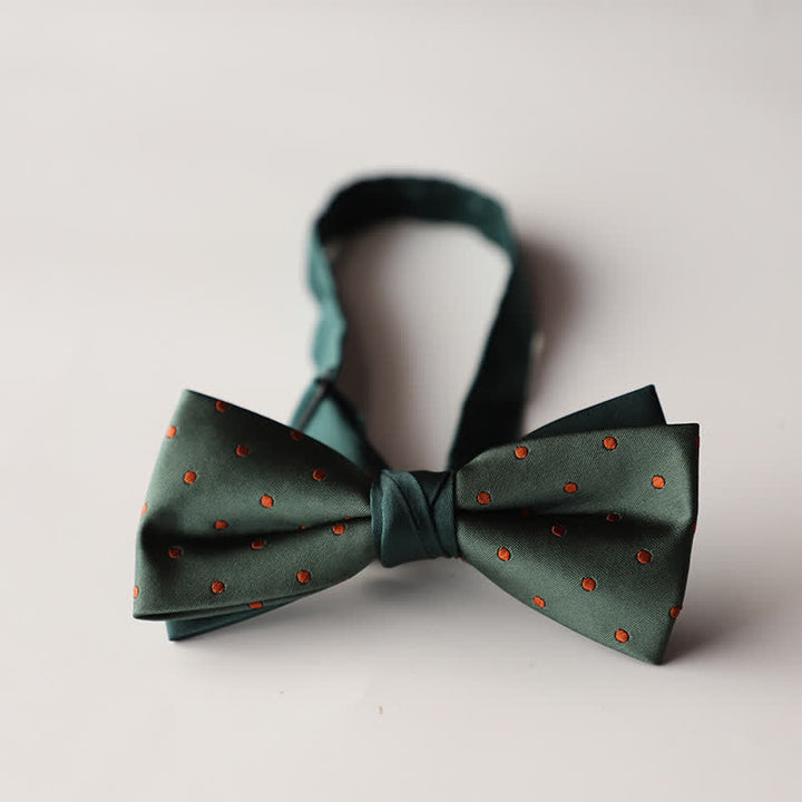 Herren Blumen gestreifte Jacquard gewebte Doppelschicht-Fliege