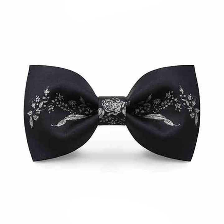 Elegante Herren-Fliege mit Blumen- und Pflanzendruck für Hochzeiten