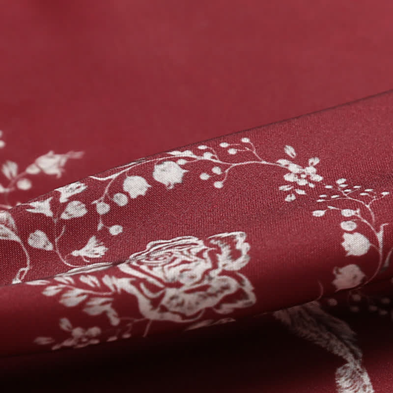 Elegante Herren-Fliege mit Blumen- und Pflanzendruck für Hochzeiten
