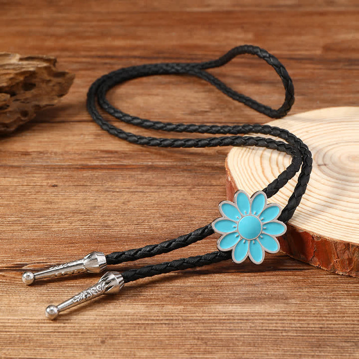 Blaue emaillierte ovale Blumen Dreieck Bolotie