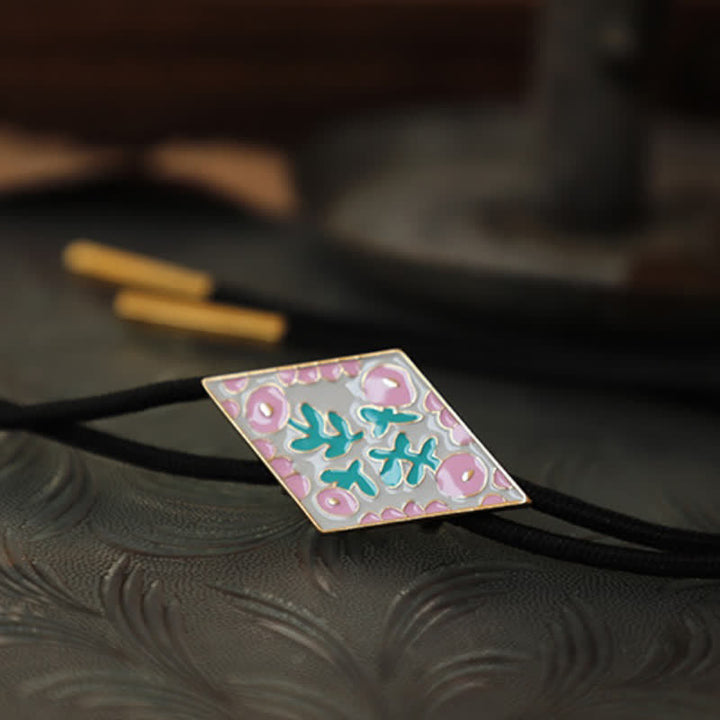 Bunte kleine Blume Retro Rhombus Bolo Krawatte