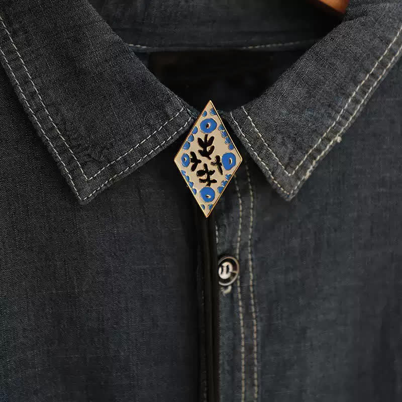Bunte kleine Blume Retro Rhombus Bolo Krawatte