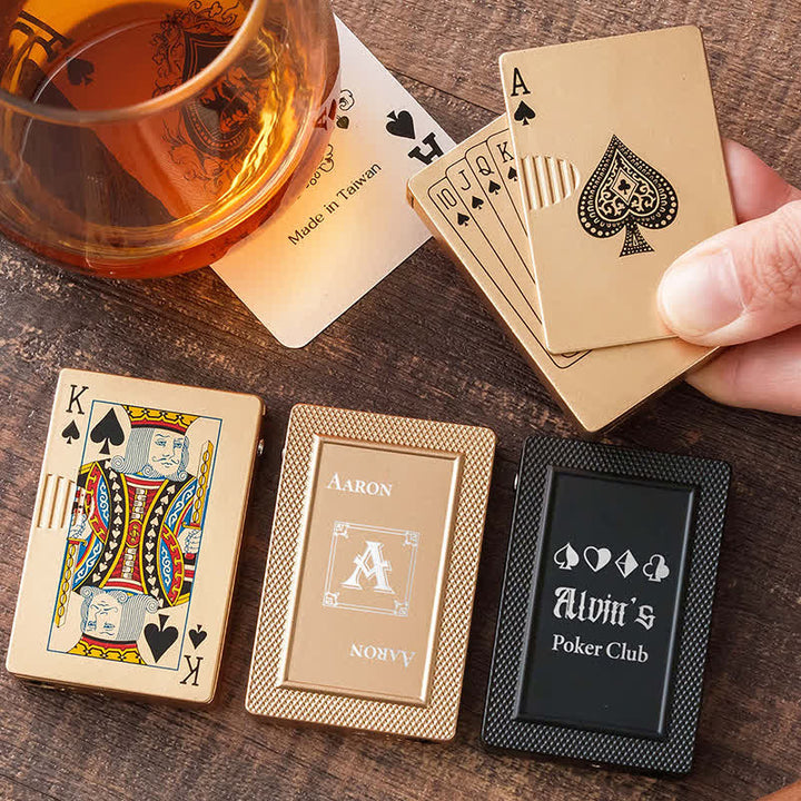 Pokerkarten Personalisierte Nachfüllbare Butan-Feuerzeug mit Individuellem Design