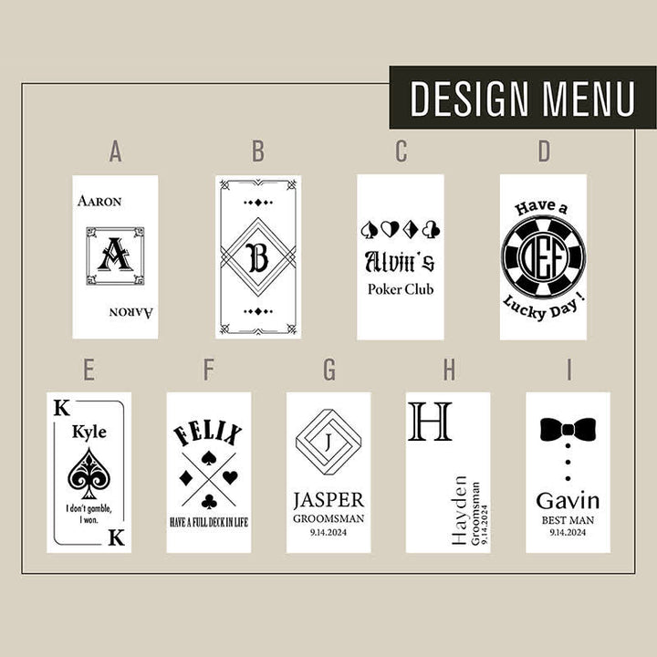 Pokerkarten Personalisierte Nachfüllbare Butan-Feuerzeug mit Individuellem Design