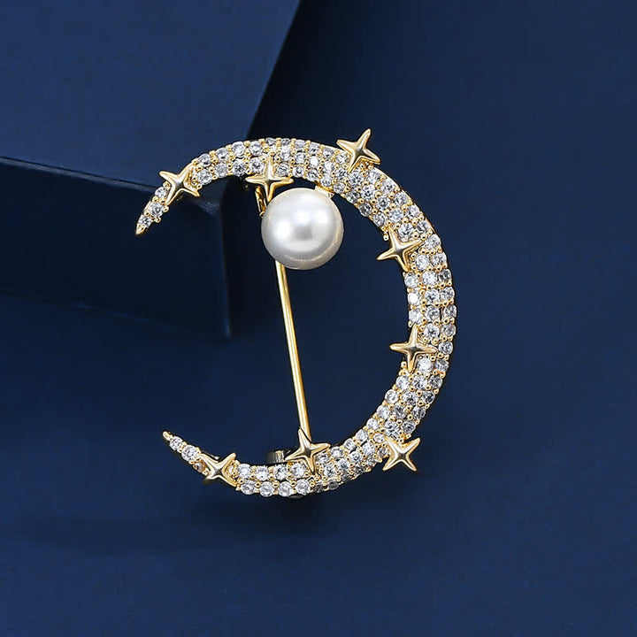 Damenmode Mond &amp; Stern Strassbrosche