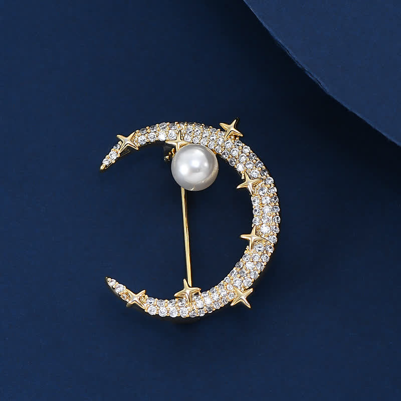 Damenmode Mond &amp; Stern Strassbrosche