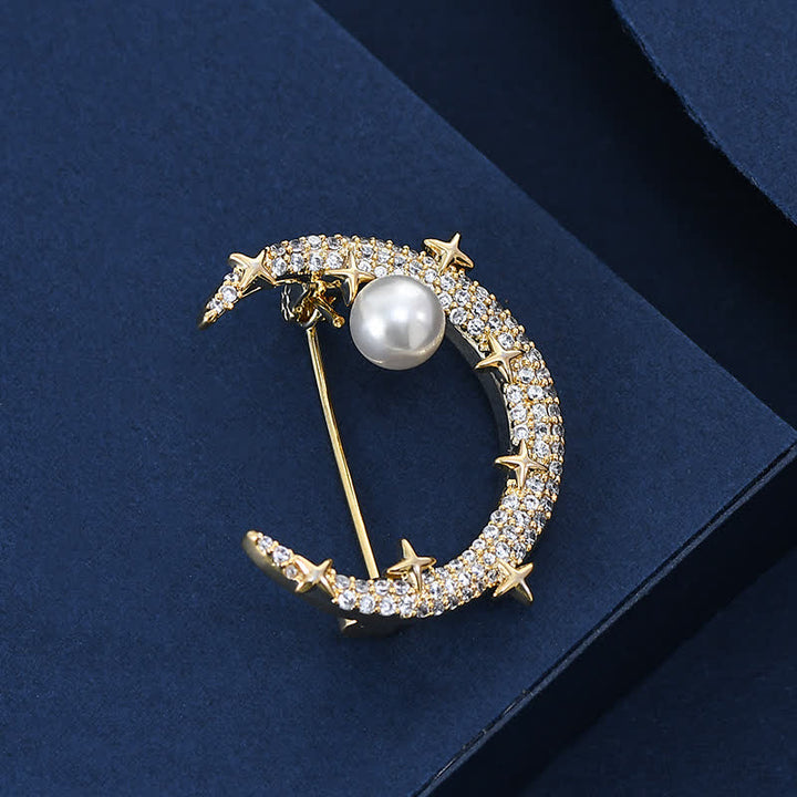 Damenmode Mond &amp; Stern Strassbrosche