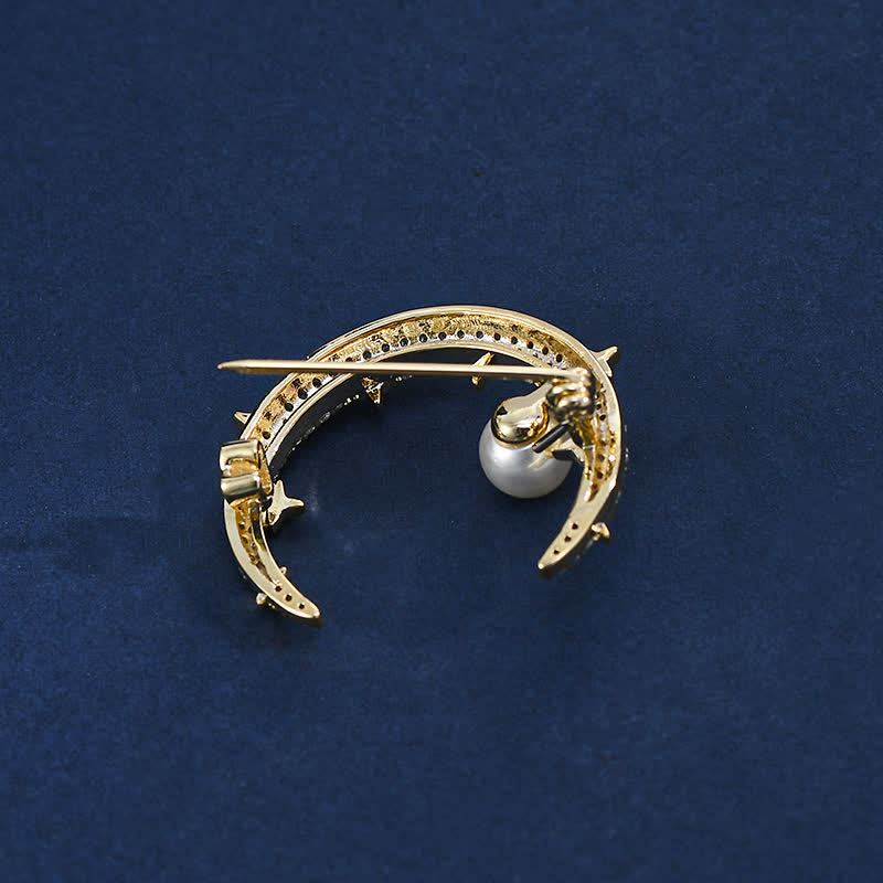 Damenmode Mond &amp; Stern Strassbrosche