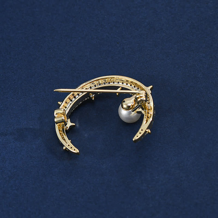 Damenmode Mond &amp; Stern Strassbrosche