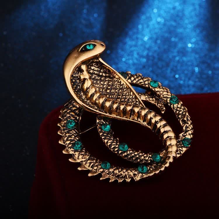 Unisex Original Retro Cobra Strassbrosche