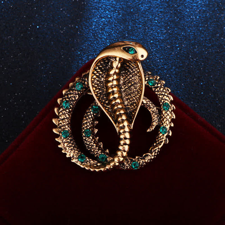 Unisex Original Retro Cobra Strassbrosche