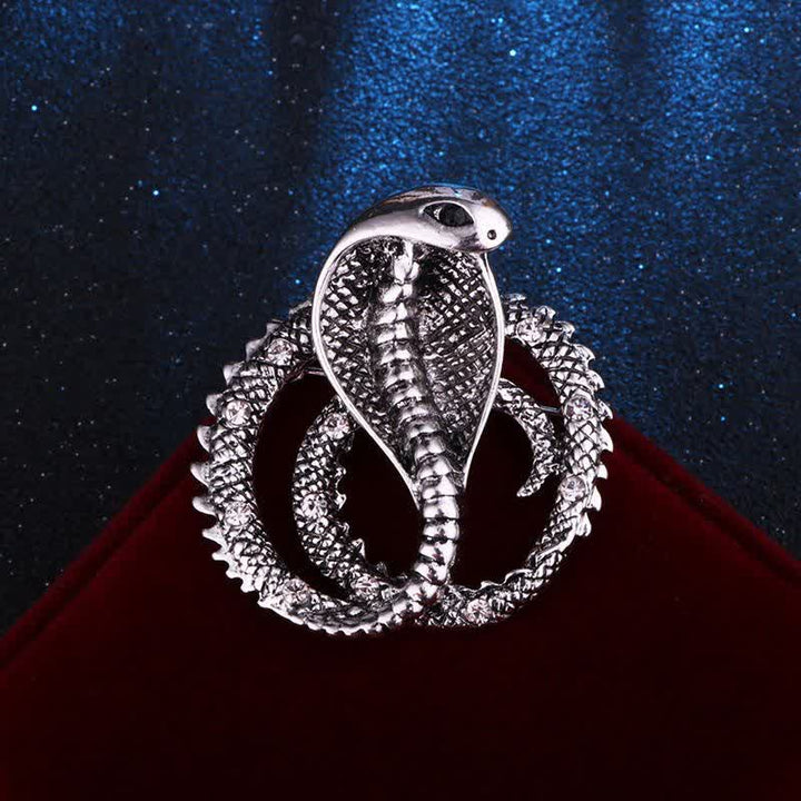 Unisex Original Retro Cobra Strassbrosche