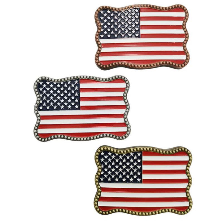 Herren DIY Kreativer Ledergürtel mit amerikanischer Flagge