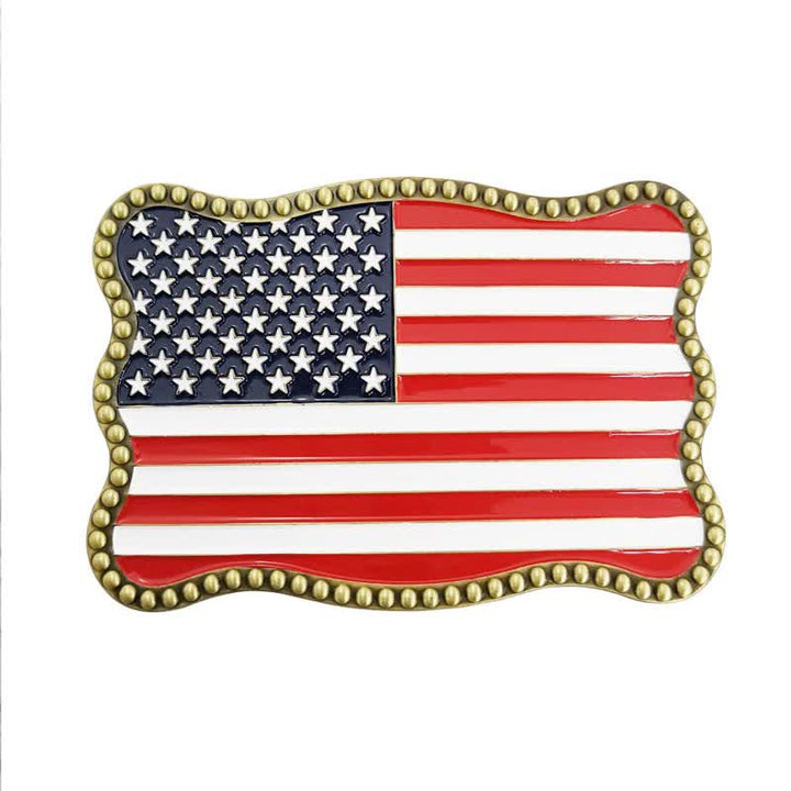 Herren DIY Kreativer Ledergürtel mit amerikanischer Flagge