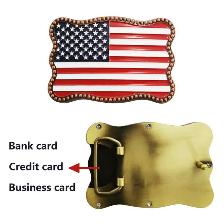 Herren DIY Kreativer Ledergürtel mit amerikanischer Flagge