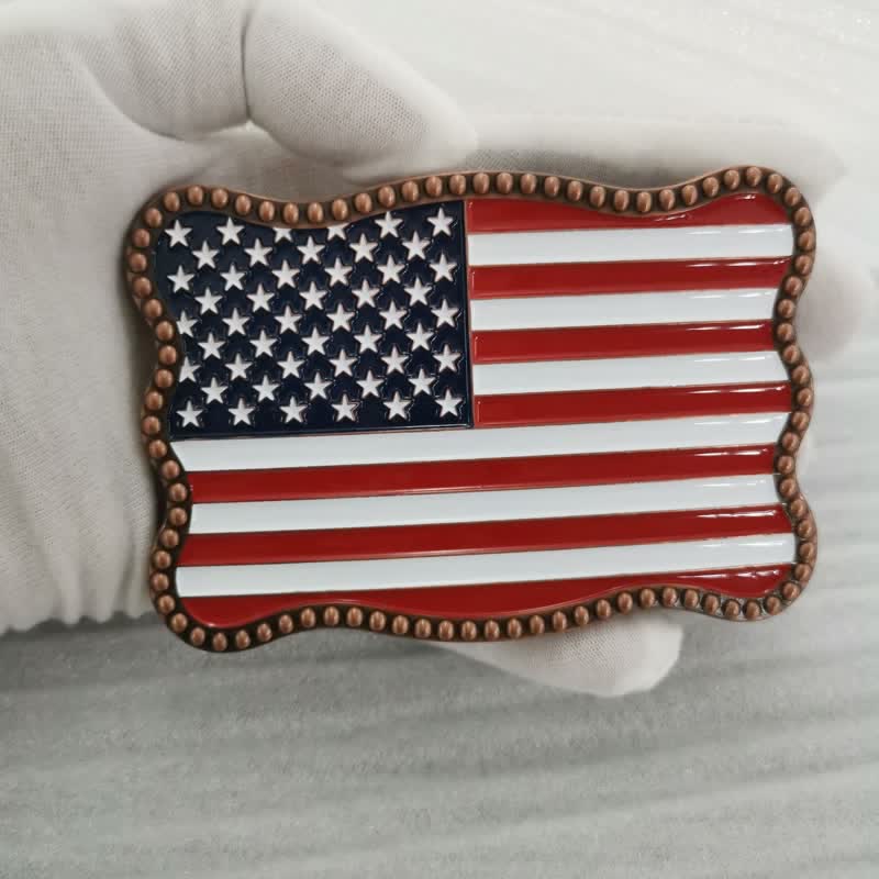 Herren DIY Kreativer Ledergürtel mit amerikanischer Flagge