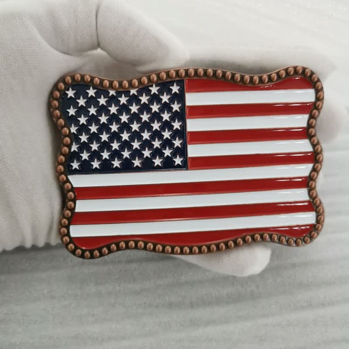 Herren DIY Kreativer Ledergürtel mit amerikanischer Flagge